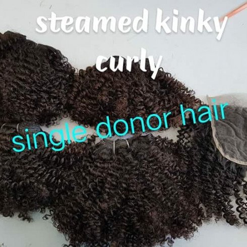 Steamed Kinky curly hair